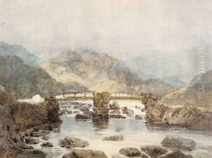 Bridge near Beddgelert (Snowdonia) by Thomas Girtin