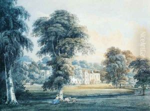 Chalfont House, Buckinghamshire, with a Shepherdess