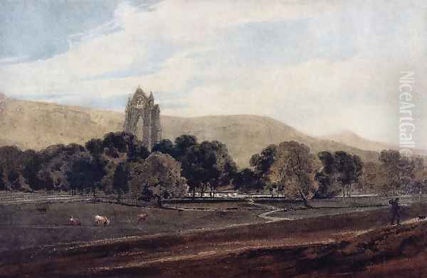 Distant View of Guisborough Priory, Yorkshire - view 1