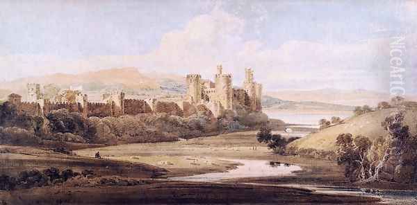 Castle Conway from the River Gyffin - view 1