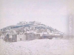 View of Monte Casino (after J.R.Cozens) by Thomas Girtin