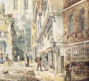 St Nicholas Church, Newcastle [detail #1] by Thomas Girtin