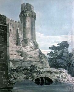 Caesars Tower Warwick Castle by Thomas Girtin