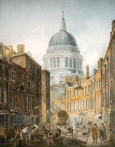 St Pauls from St Martins le Grand by Thomas Girtin