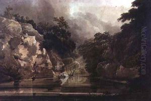 Plumpton Rocks near Knaresborough by Thomas Girtin