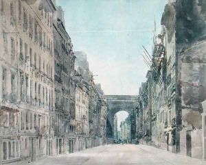Rue and Porte St Denis Paris by Thomas Girtin