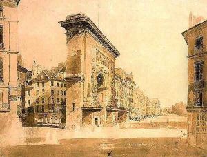 Porte St Denis Paris by Thomas Girtin