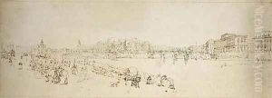 View of Pont Neuf by Thomas Girtin