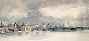 Study for the Eidometropolis: the Thames from Queenhithe to London Bridge by Thomas Girtin