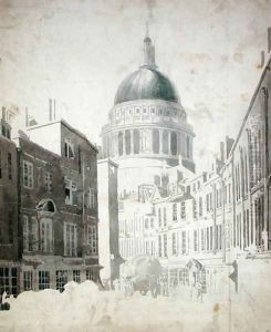 St Pauls Cathedral from St Martins le Grand London by Thomas Girtin