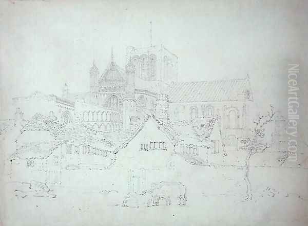 Winchester Cathedral from the North East - view 1