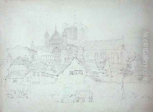 Winchester Cathedral from the North East by Thomas Girtin