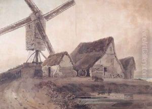 The Old Mill at Stanstead Essex by Thomas Girtin
