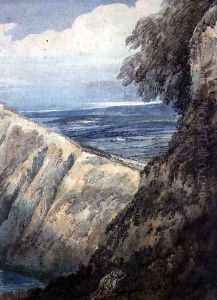 Coast of Dorset near Lulworth Cove by Thomas Girtin