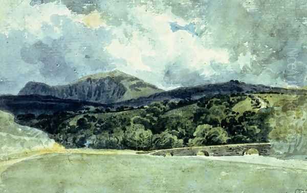 Landscape with Hill and Clouds - view 1