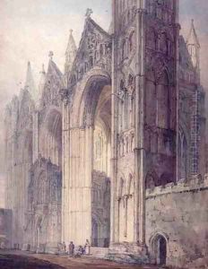 Peterborough Cathedral by Thomas Girtin