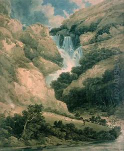 The Gorge of Watendlath with the Falls of Lodore by Thomas Girtin