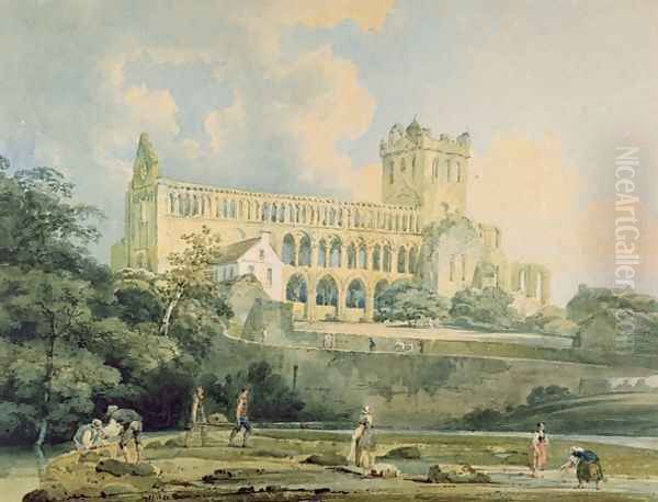 Jedburgh Abbey from the River - view 1