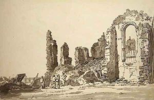 Ruins of the Savoy Palace London by Thomas Girtin