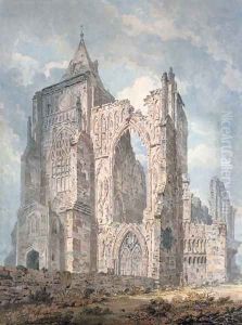Crowland Abbey Lincolnshire by Thomas Girtin