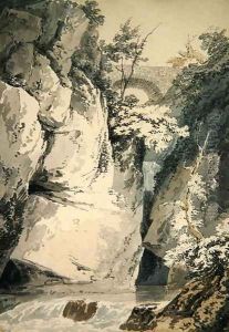 On the Banks of the Lago di Como by Thomas Girtin