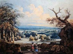 View of Arundel Castle with Countrywomen in the Foreground