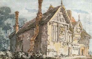 A stone and timber house, possibly in Shropshire