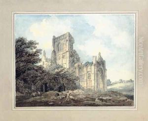 Kirkstall Abbey Yorkshire from the South East by Thomas Girtin