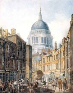 St Pauls Cathedral from St Martins le Grand by Thomas Girtin