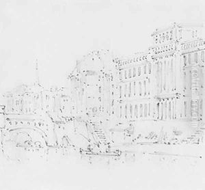 View of the Pont Neuf, Paris by Thomas Girtin