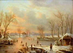 View Near Elizabethtown New Jersey by Marie-Regis-Francois Gignoux