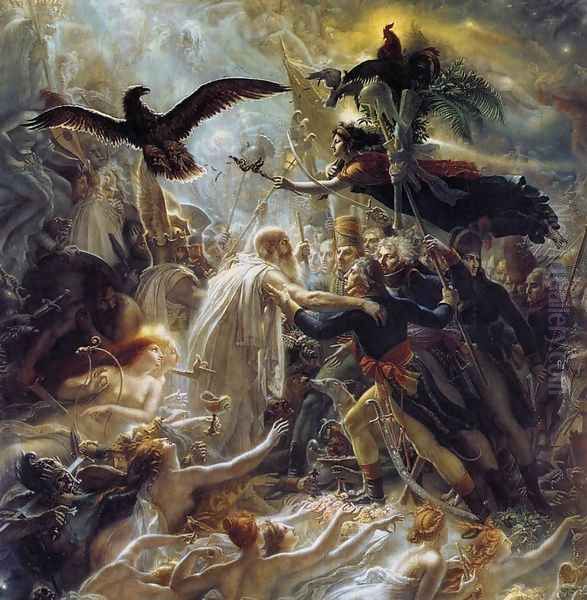 Ossian Receiving the Ghosts of French Heroes 1802 by Anne-Louis Girodet de Roucy-Triosson