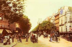 Le Boulevard Des Italiens by Edmond Georges Grandjean