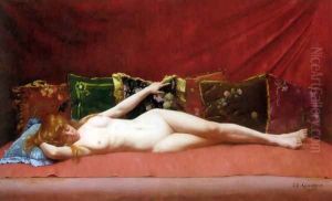 Femme nue allongee by Edmond Georges Grandjean