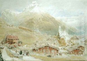 Engelberg Sunday morning by Albert Goodwin