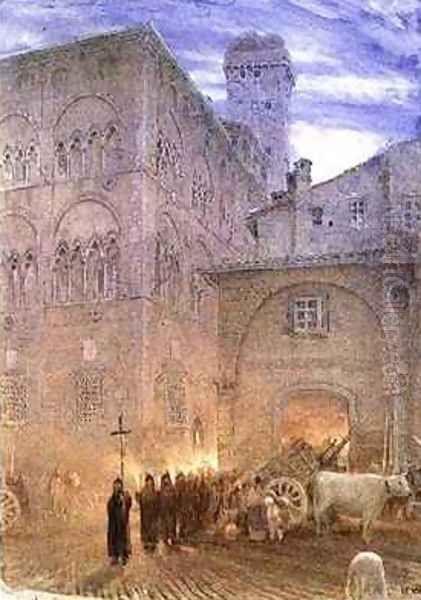 Lucca Tuscany religious processsion cart cow - view 1