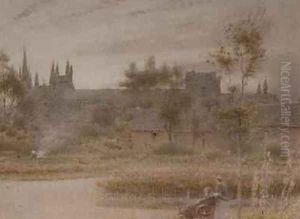 Peterborough Cathedral by Albert Goodwin