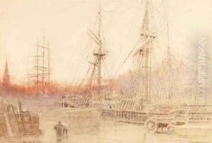 Bristol When the Days Work is Done by Albert Goodwin