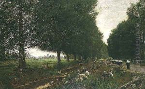 On the road to Winchester by Albert Goodwin