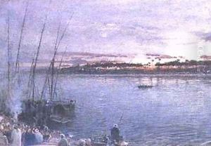 The Nile Ferry Boulac the Nile ferry by Albert Goodwin