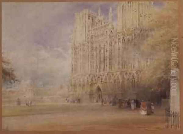 Wells Cathedral by Albert Goodwin