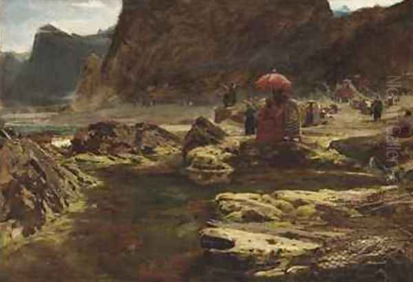 The Sultan and his Camp by the Enchanted Lake by Albert Goodwin