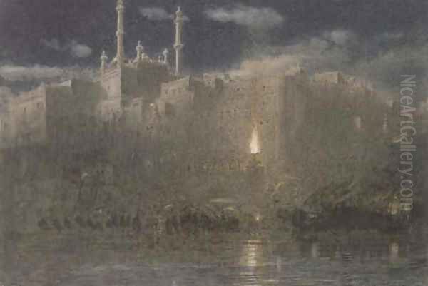 Benares at Night - view 1