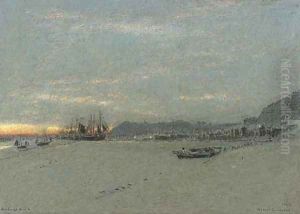 Hastings Beach by Albert Goodwin