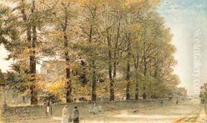 October at Westham, Pevensey, Kent by Albert Goodwin