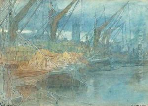 The crowded Thames at Westminster
