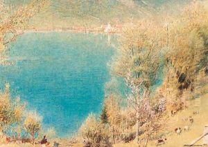 View of Lake Lucerne, Switzerland by Albert Goodwin
