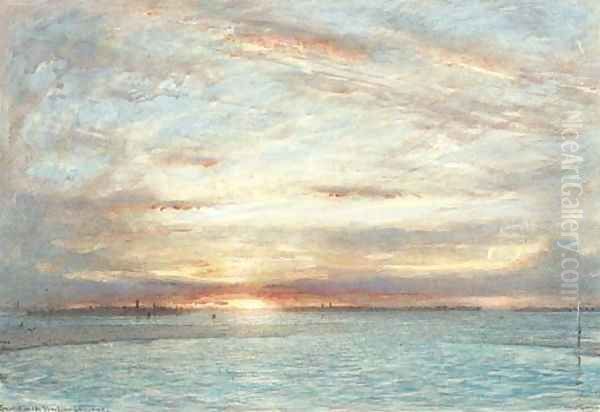 Sunset in the Venetian lagoons - view 1