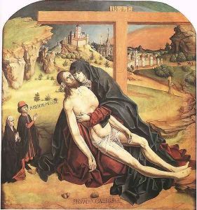 Pieta c. 1470 by Fernando Gallego