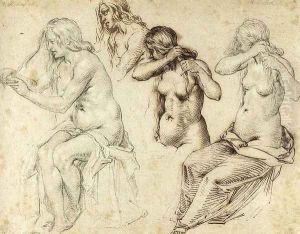 Four Studies of Frogs 1600s by Jacob de II Gheyn